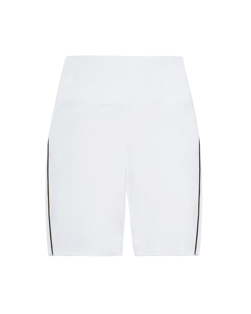 High-Waist White Shorts