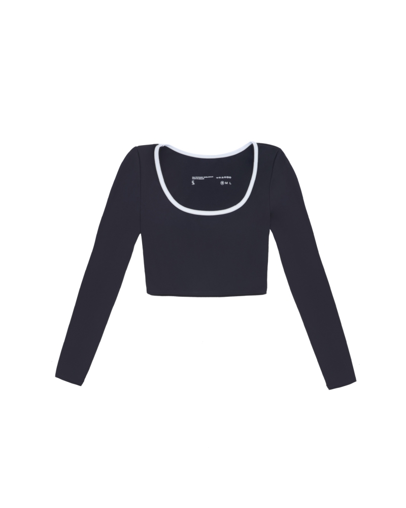 Cropped Graphite Long Sleeve